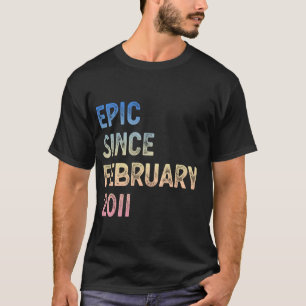 14th Birthday Boys Girls Epic Since February 2011 T-Shirt