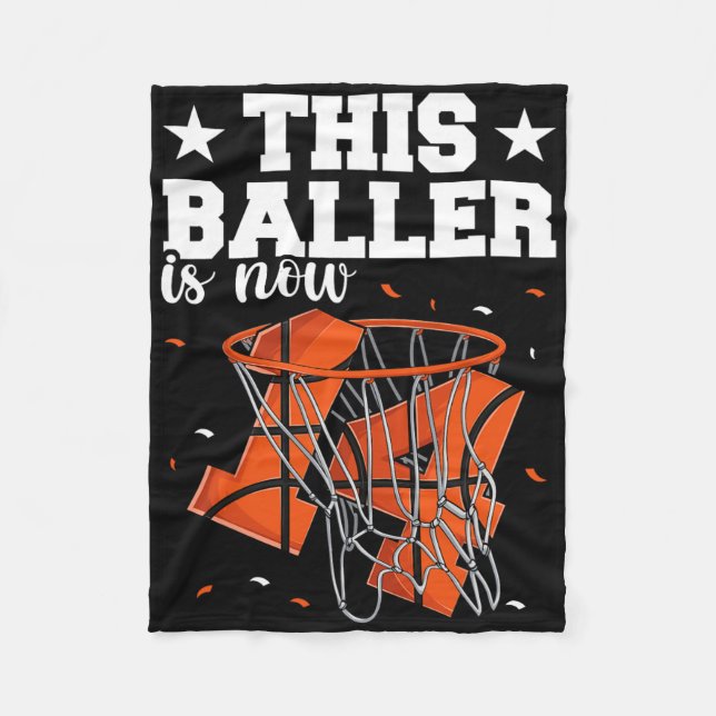 14th Birthday Bysketbyll Boys  Fleece Blanket (Front)