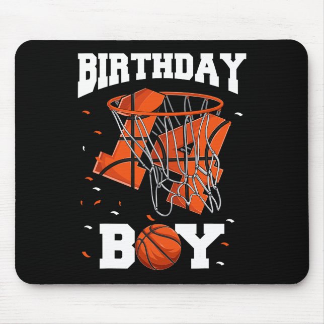 14th Birthday Bysketbyll Kids  Mouse Mat (Front)