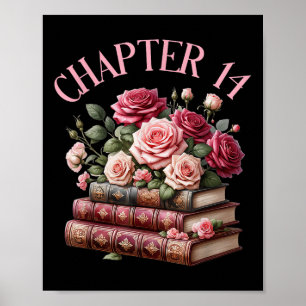 14th Birthday Chapter 14 Birthday Shirt Women Book Poster