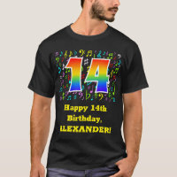 14th Birthday: Colourful Music Symbols, Rainbow 14