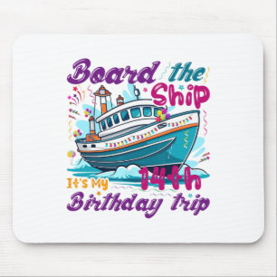 14th Birthday Cruise Vacation 14 Years Old Ship Lo Mouse Mat