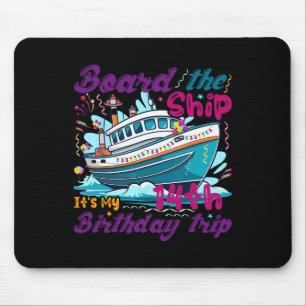 14th Birthday Cruise Vacation 14 Years Old Ship Lo Mouse Mat