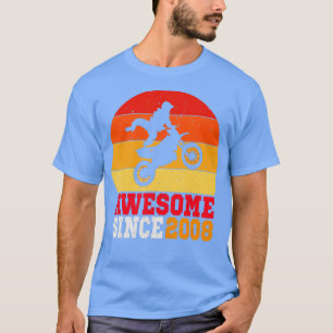 14th Birthday Dirt Bike 14 Years Old Vintage Retro T-Shirt