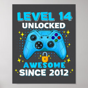 14th Birthday For Boys 14 Years Birthday Kids  Poster