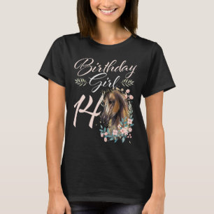 14th Birthday Girl Horse 14 Years Old Bday T-Shirt