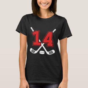 14th Birthday Ice Hockey Fourteen Year Old Ice Hoc T-Shirt