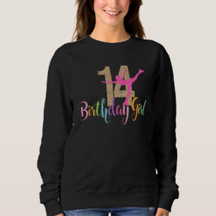 14th Birthday Ice Skating Figure Skater Party Skat Sweatshirt
