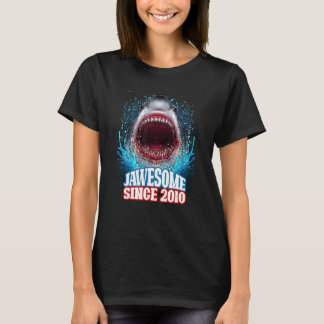 14th Birthday Jawesome Since 2010 Shark 14 Years O T-Shirt