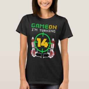 14th Birthday Laser Tag Birthday Game On I'm Turni T-Shirt