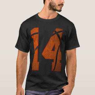 14th Birthday Party Fourteen 14 Year Old Basketbal T-Shirt