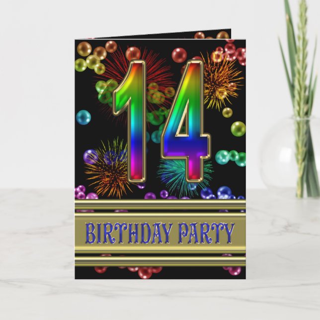 14th Birthday party Invitation (Front)
