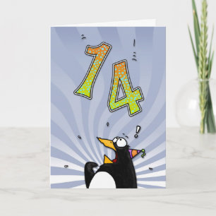 14th Birthday - Penguin Surprise Card