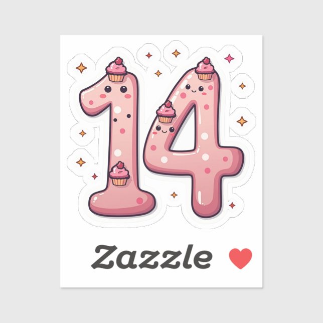 14th Birthday Sticker (Sheet)