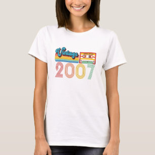 14th Birthday Vintage Retro 2007 Cassette Tape T-Shirt