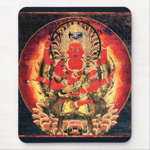 14th century Buddhist Aizen Myoo Painting Mouse Mat