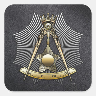 14th Degree: Grand Elect Mason Square Sticker
