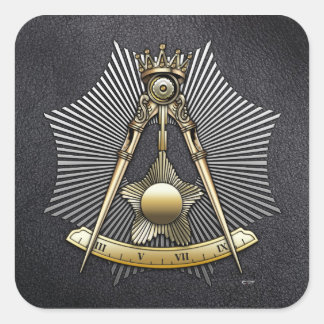 14th Degree: Grand Elect Mason Square Sticker