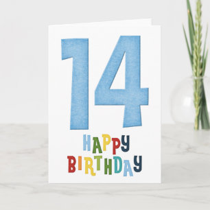 14th Happy Birthday Card Design 2