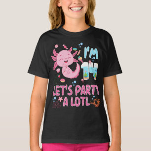 14th I'm 14 Birthday Girl Axolotl Lover Gifts T-Shirt