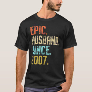 14th Wedding Anniversary For Him Epic Husband Sinc T-Shirt