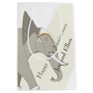 14th Wedding Anniversary, Ivory Anniversary  Medium Gift Bag