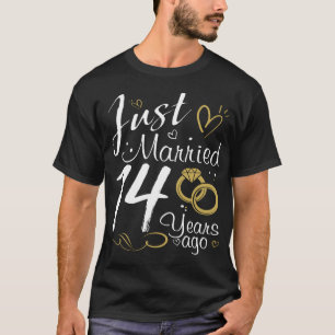 14th Wedding Anniversary. Just Married 14 years Ag T-Shirt
