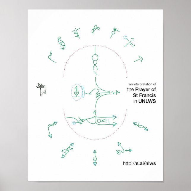 14x11 poster of the Prayer of St. Francis in UNLWS (Front)