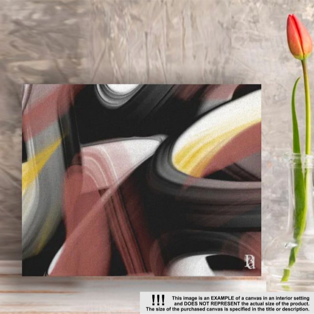 14x11" Trend Abstract Art Black White Powdery Canvas Print (Creator Uploaded)