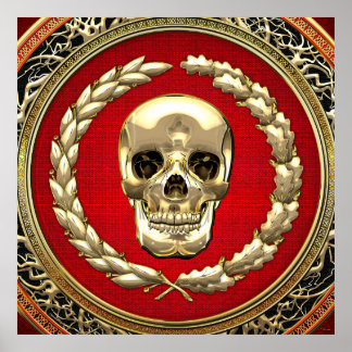 [150] Golden Skull Poster