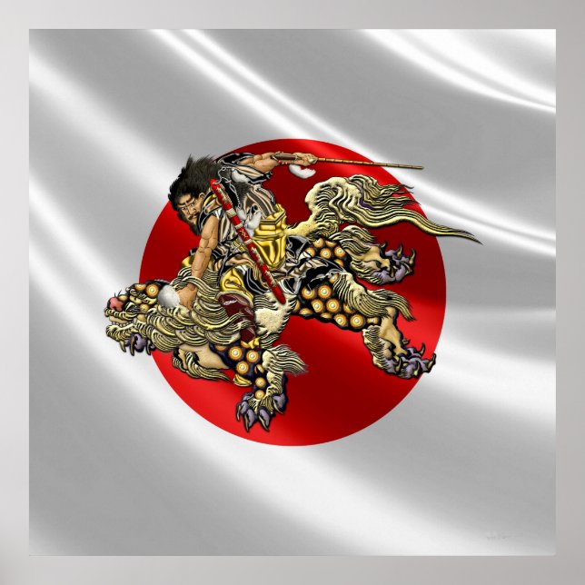 [150] Hokusai - Shoki Riding Shishi Lion Poster (Front)