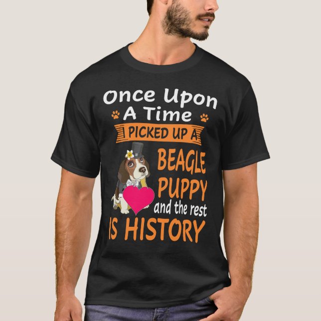 150 One Upon A Time  Beagle Puppy T-Shirt (Front)