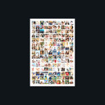 150 Photo Collage Personalized Picture Grid Canvas Print<br><div class="desc">Turn your favorite photos into a stunning piece of wall art. This custom photo collage poster is the perfect way to tell your story, capturing a lifetime of memories in one beautiful display. With 100% personalization, you can easily upload your own photos and customize the text, fonts, and colors to...</div>