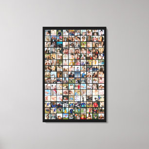 150 Photo Grid Customized Picture Collage Canvas Print