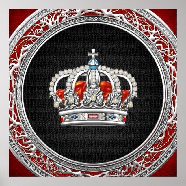 [150] Prince-Princess King-Queen Crown [Silver] Poster (Front)