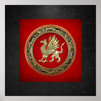 [150] Sacred Gold Griffin Poster