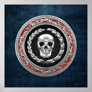 [150] Silver Skull Poster