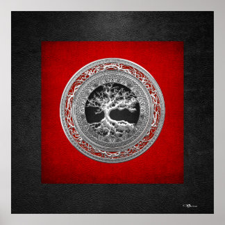 [150] Treasure Trove: Celtic Tree of Life [Silver] Poster