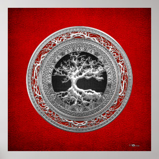 [150] Treasure Trove: Celtic Tree of Life [Silver] Poster