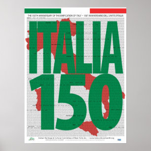 150th Anniversary Unification of Italy Poster