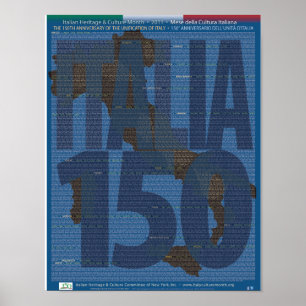 150th Anniversary Unification  of Italy Poster