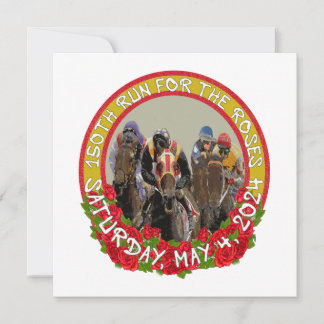 150th Run for the Roses horse racing design Card
