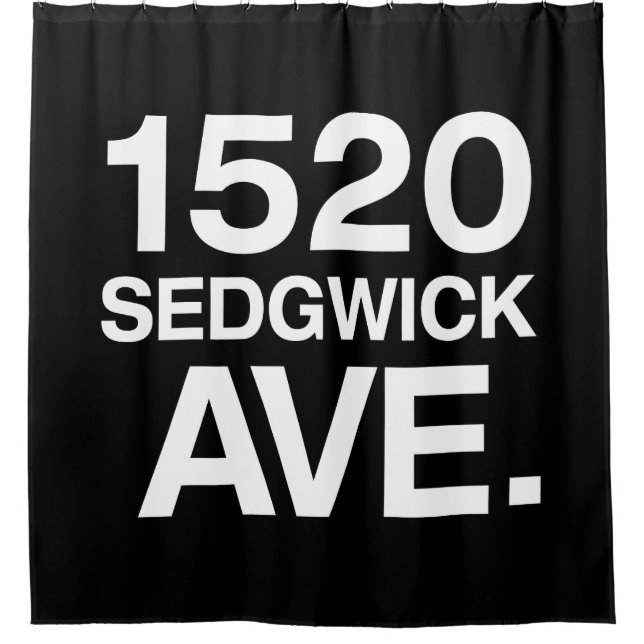 1520 SEDGWICK AVE. SHOWER CURTAIN (Front)