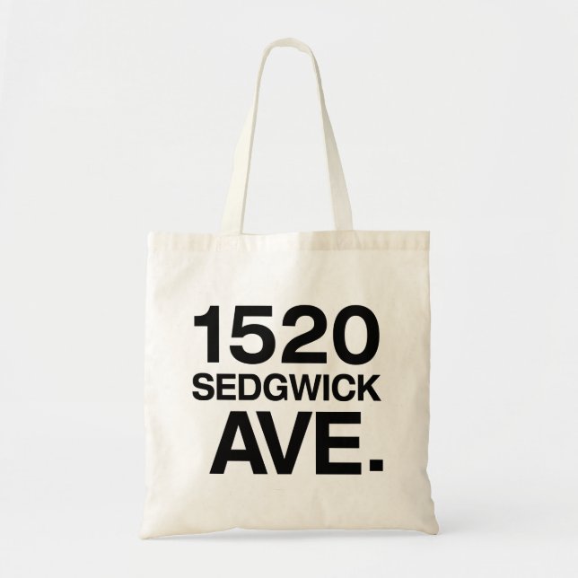 1520 SEDGWICK AVE. TOTE BAG (Front)