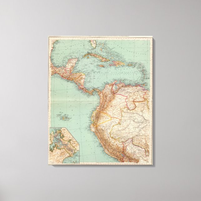 15354 Central America, Colombia Canvas Print (Front)