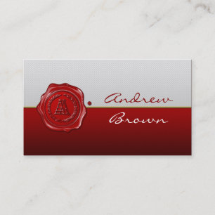 [154] AA Monogram [Wax Seal] Business Card