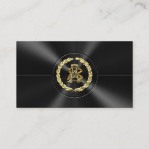 [154] AB & BA Monogram [Gold] Business Card