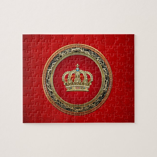 [154] Belgium: Prince-Princess King-Queen Crown Jigsaw Puzzle (Horizontal)