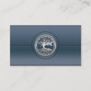 [154] Celtic Tree of Life [Silver] Business Card