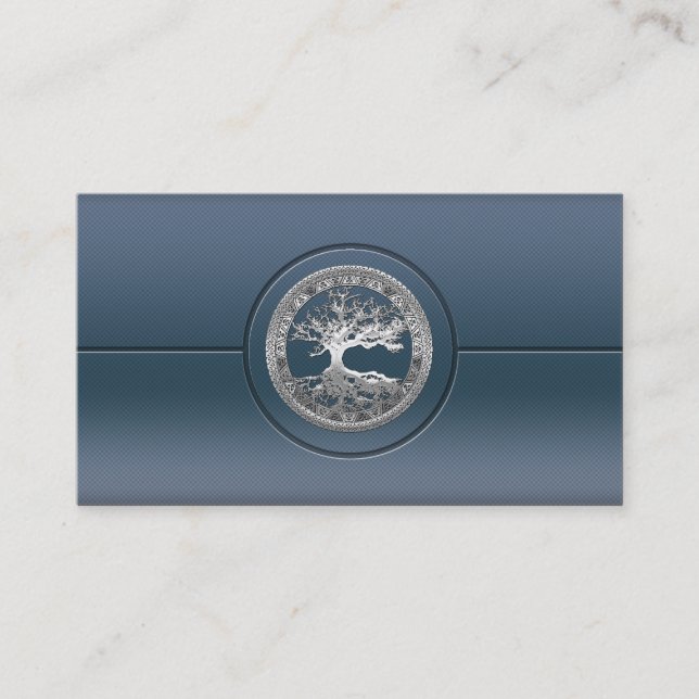 [154] Celtic Tree of Life [Silver] Business Card (Front)